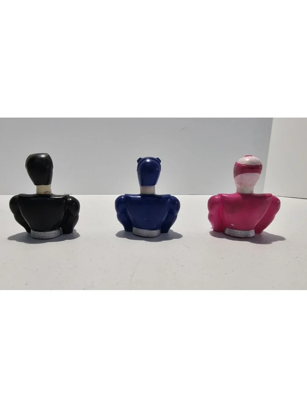 Vintage 1993 Mighty Morphin Power Rangers Soft Toppers Black Blue Pink